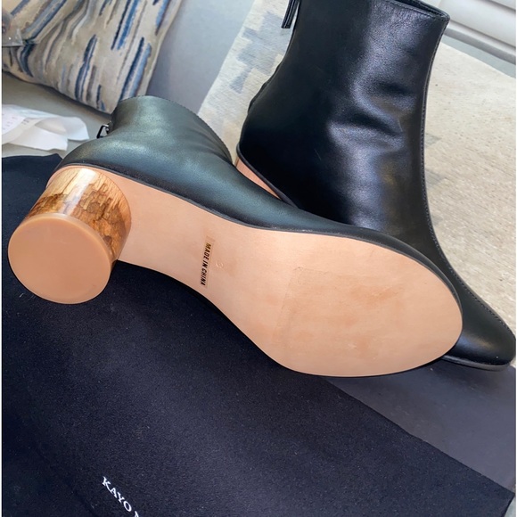 KAYO NAKAMURA by Y's SOFT SMOOTH BOOTS clear/wood US 6.5 NWB RARE - Picture 10 of 14